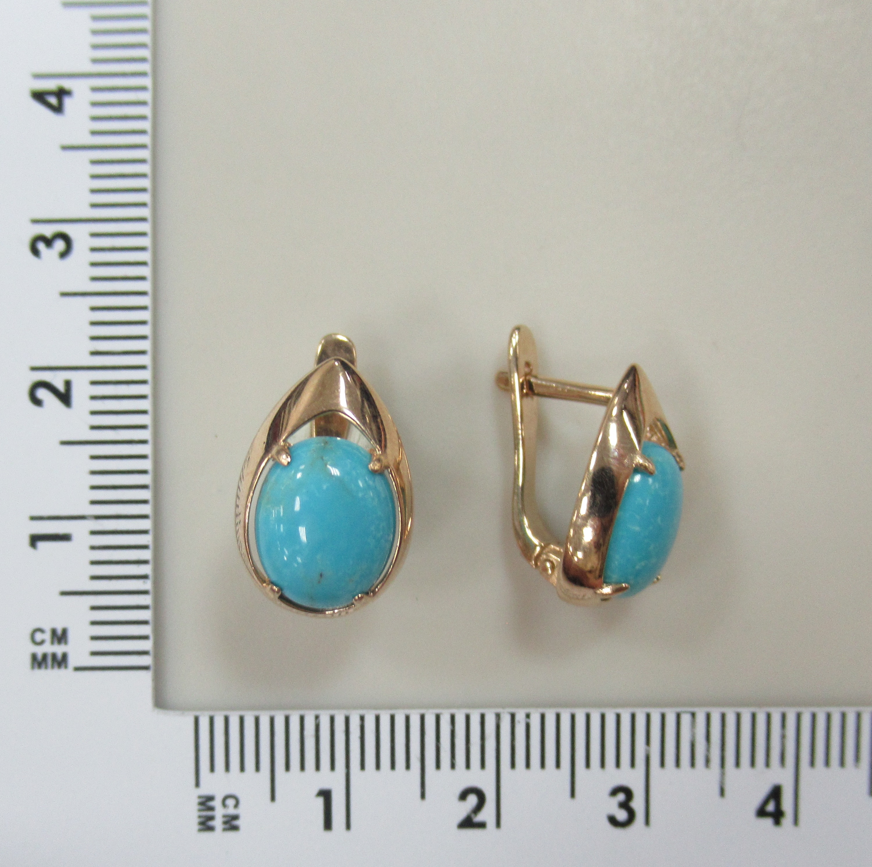 Серебряные серьги с бирюзой